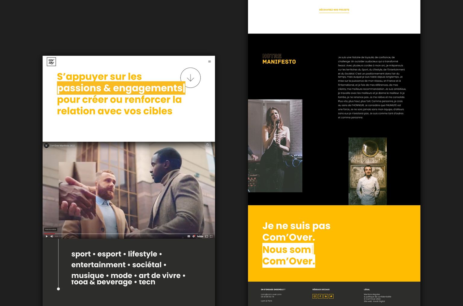 Homepage site comover