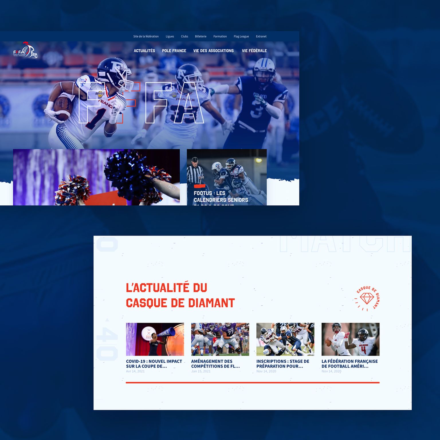 Pages du site