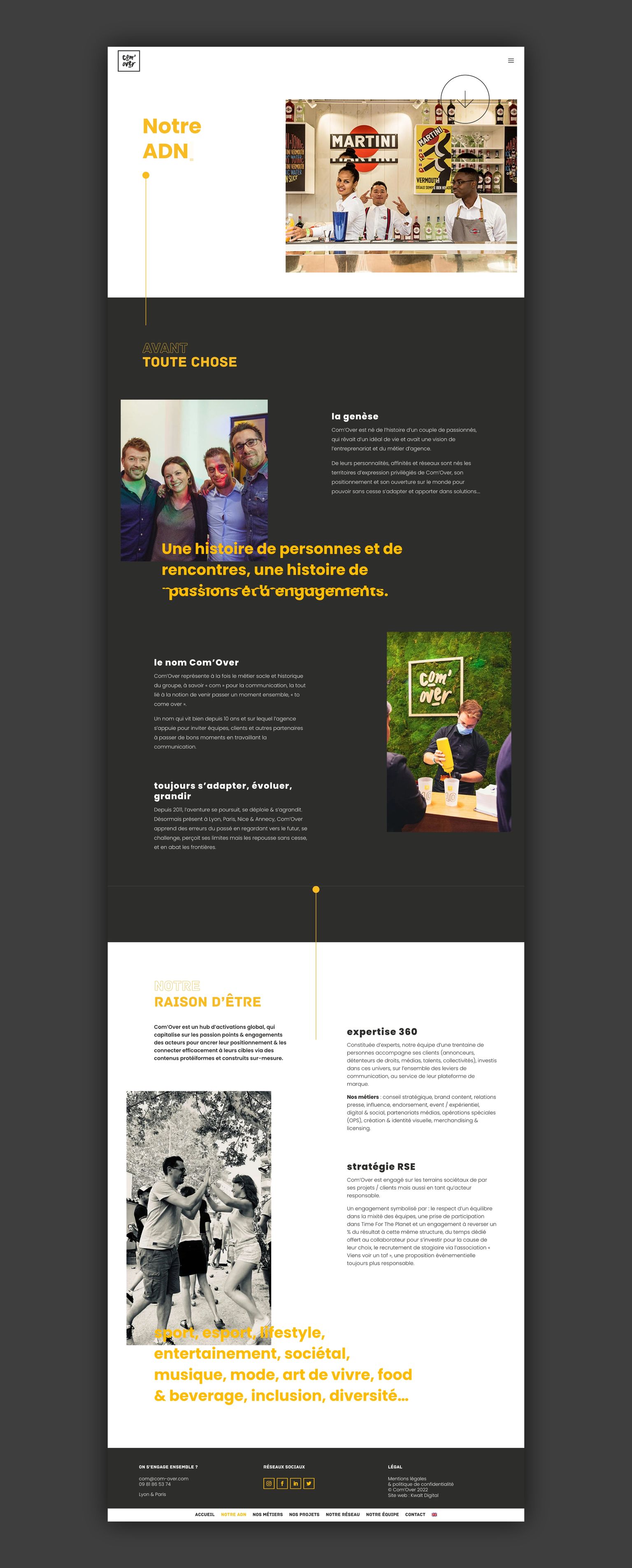 Page du site comover