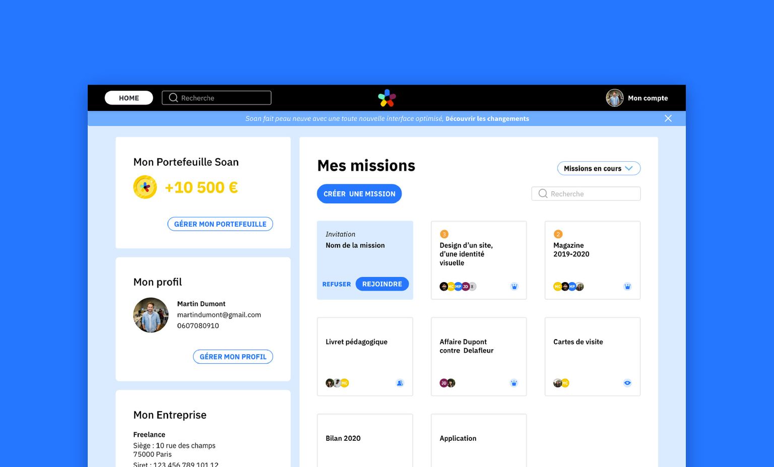 Aperçu de l'application