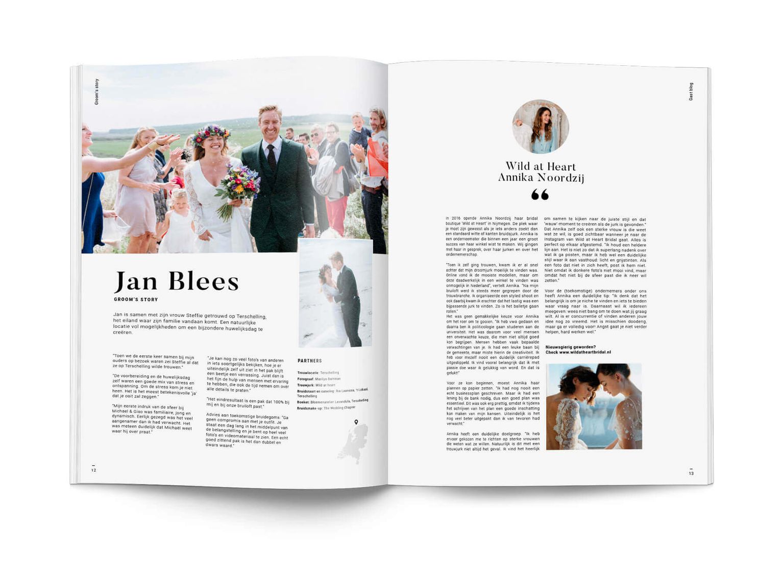 Intérieur du Wedding magazine