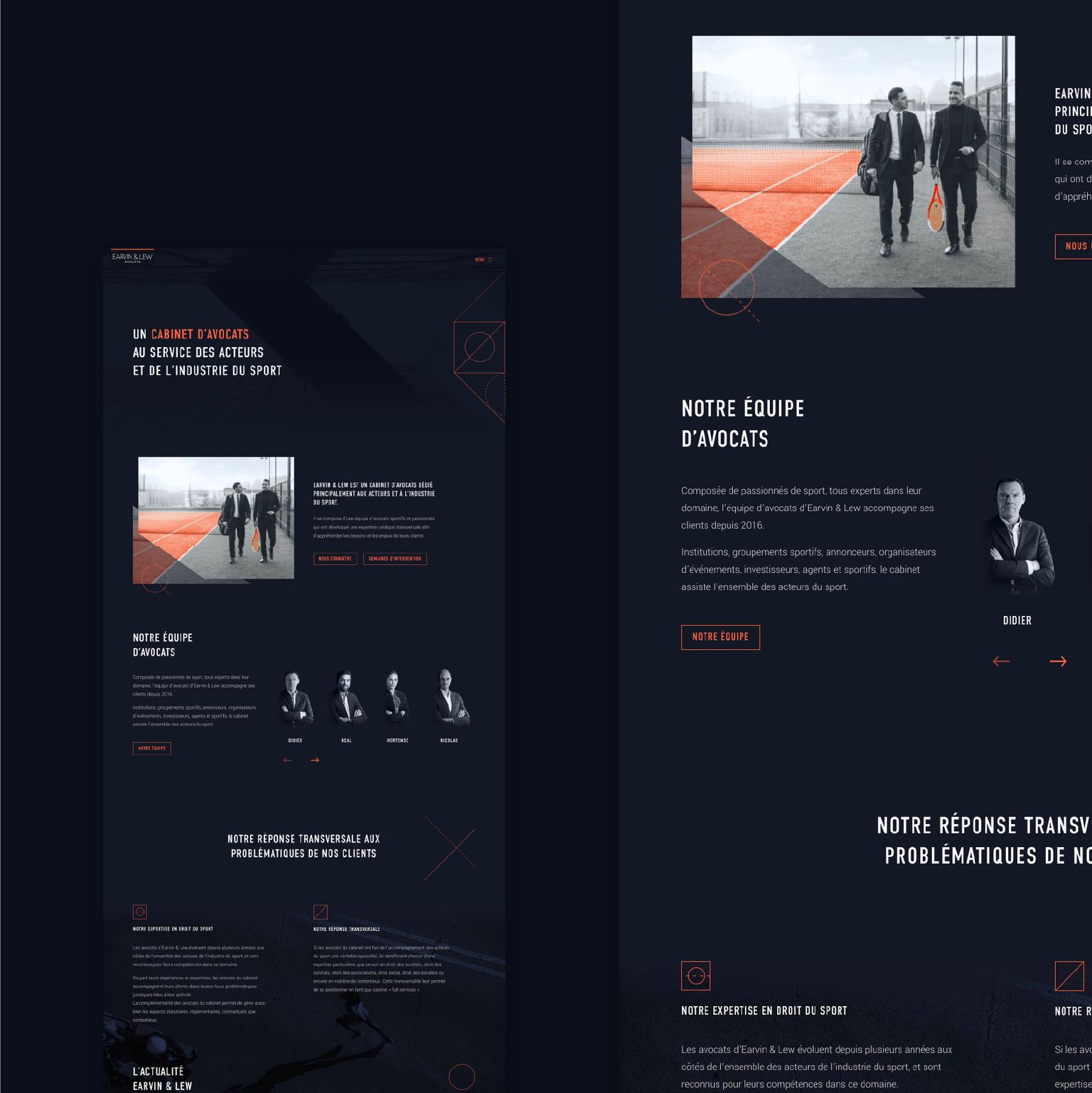 homepage du site