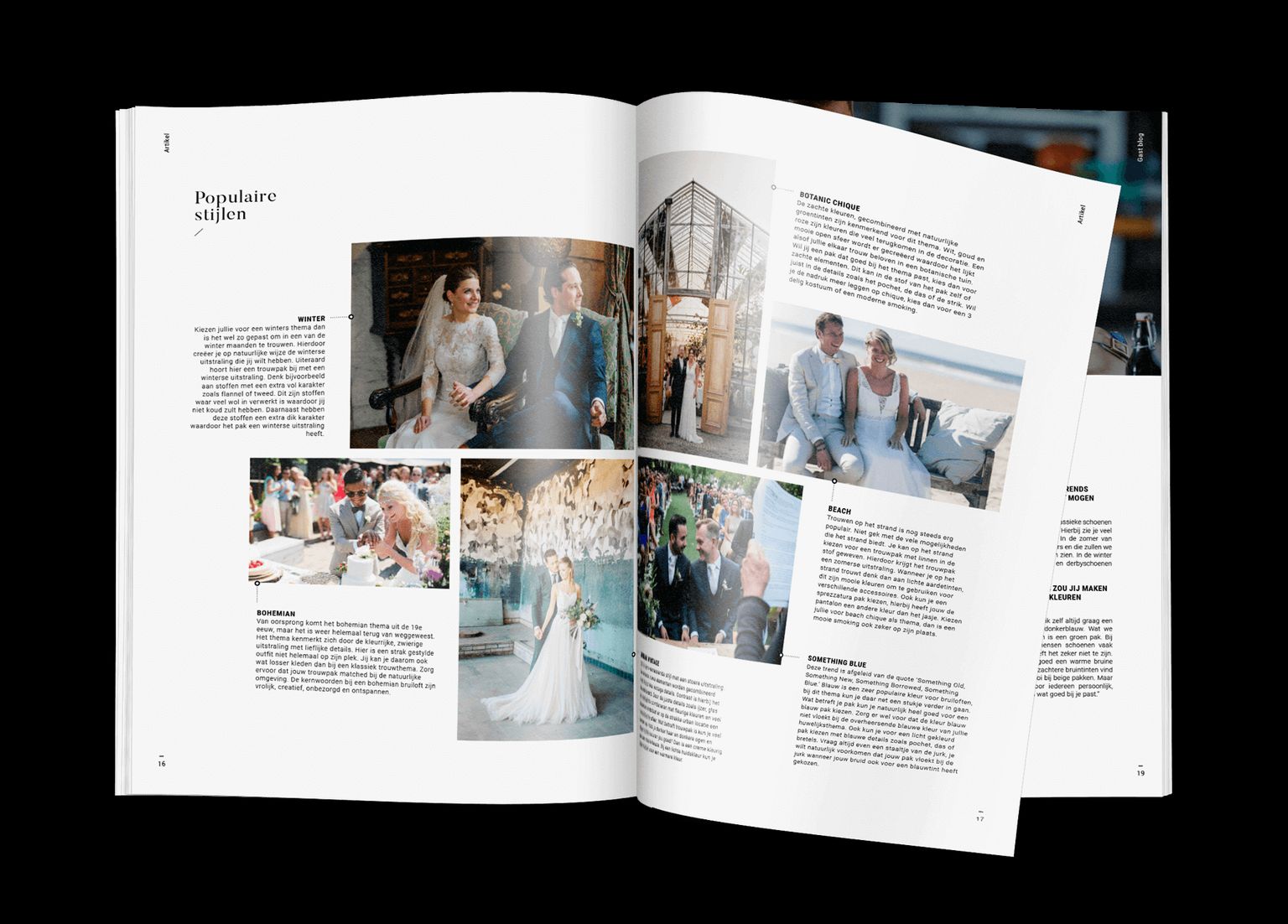 Intérieur du Wedding magazine