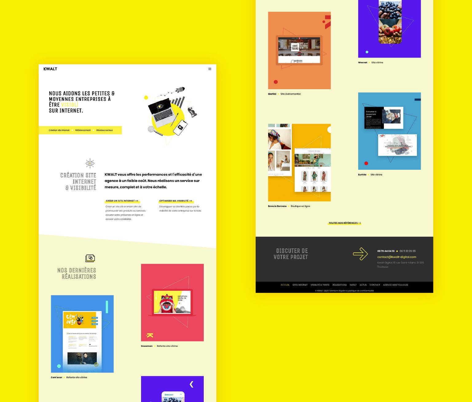 Pages du site